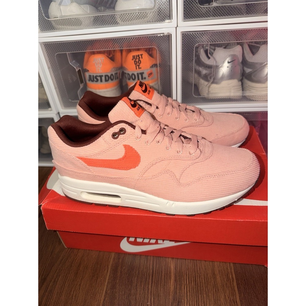 Size 10 - Nike Air Max 1 Premium Coral Stardust Corduroy FB8915-600